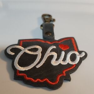 Portland Leather Ohio Keychain in Gray...NEW